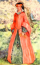 Renaissance Clothing - Woman from Times of Mary I